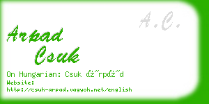 arpad csuk business card